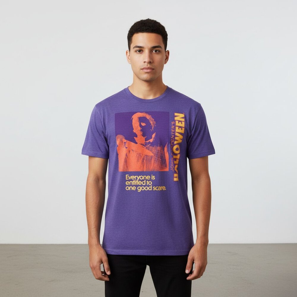Halloween Michael Myers Movie T Shirt Purple Horror John Carpenter Mens Small